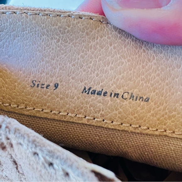 70’s Style DOLCE VITA TAN SUEDE CHUNKY HEEL PLATFORM FITTED ANKLE BOOTS SIZE 9 - Picture 7 of 11